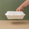 9''X6''X3'' Sugarcane Bagasse Clamshell Container