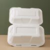 9''X6''X3'' Sugarcane Bagasse Clamshell Container - Image 3