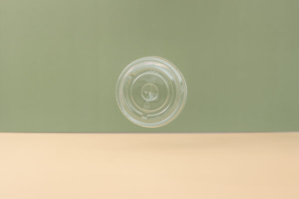 95mm PET Plastic Flat Lids - Ultra Clear - Image 2