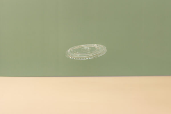 95mm PET Plastic Flat Lids - Ultra Clear - Image 4