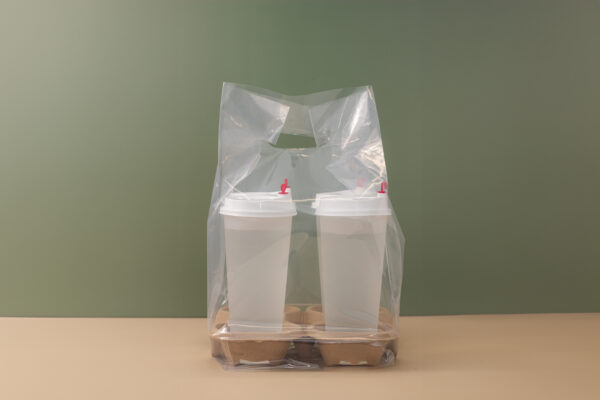 Four Cups Plastic Bag (Clear)