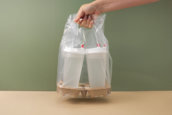 Four Cups Plastic Bag (Clear) - Image 4