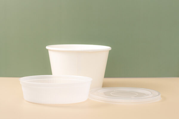 50OZ White Paper Ramen Bowl (1500ML) with Lid. - Image 2