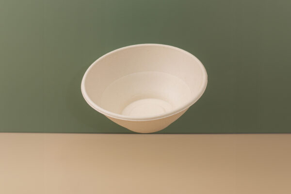 HG-40OZ Sugarcane Poke/Salad Bowl (Natural) with Lid. - Image 3